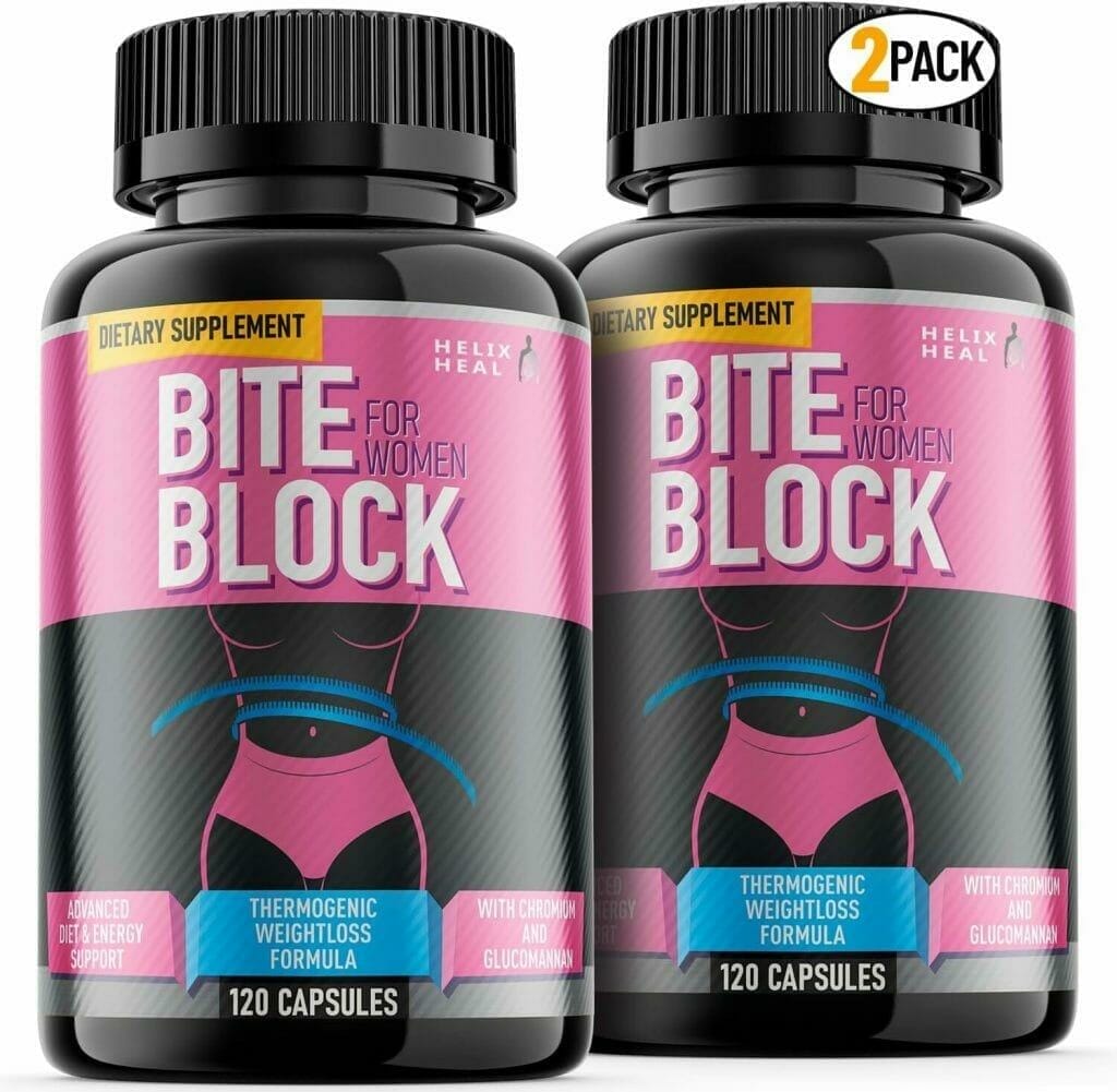 Appetite Suppressant for Women - Weight Loss Pills for Bloating Relief  Carb Blocker, Thermogenic Belly Fat Burner w/Chromium Caffeine Glucomannan - Diet Pills Work Fast for Women, 2-Pack