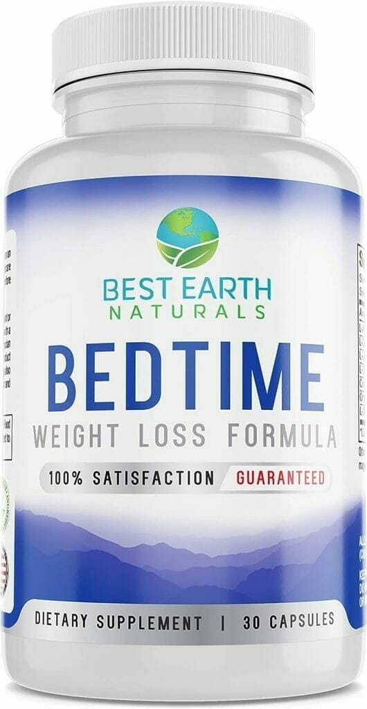Best Earth Naturals Bedtime Weight Loss Supplement - Helps Boost Metabolism, Suppress Appetite and Reduce Sugar Cravings While You Sleep 30 Day Supply