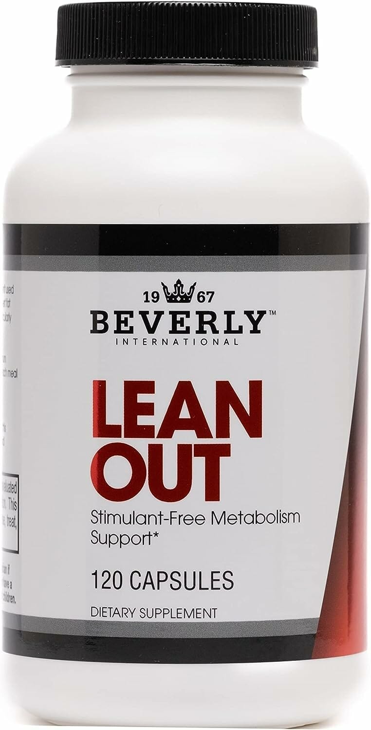 beverly international lean out 120 caps fat burner with metabolic support lipotropics choline carnitine chromium stimula 1