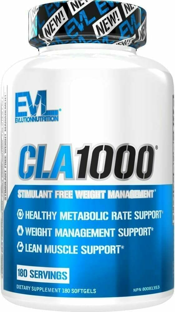 Conjugated Linoleic Acid CLA Pills - CLA 1000mg Diet Pills to Support Weight Loss Fat Burning Lean Muscle and Faster Metabolism - Stimulant-Free CLA 1000mg Safflower Based Fat Loss Support Pills - 180
