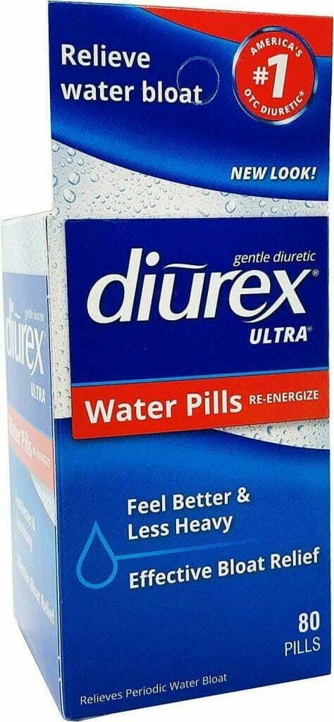 Diurex Ultra Re-Energizing Water Pills - Relieve Water Bloat - Feel Better  Less Heavy - 80 Count : Health  Household