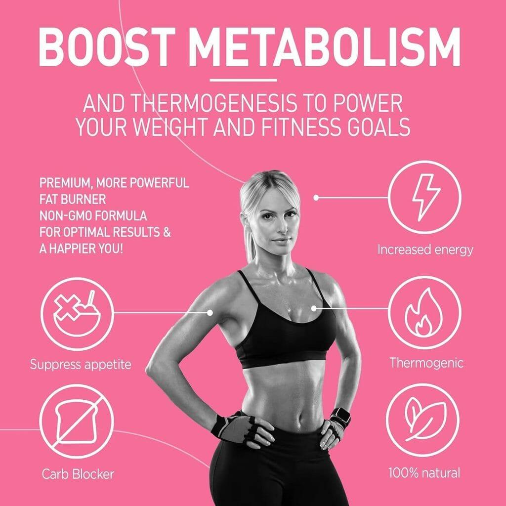 Natural Weight Loss Pills for Women-Best Diet Pills that Work Fast for Women-Appetite Suppressant-Thermogenic Belly Fat Burner-Carb Blocker-Metabolism Booster Energy Pills-Weight Loss Supplements-60ct : Health  Household