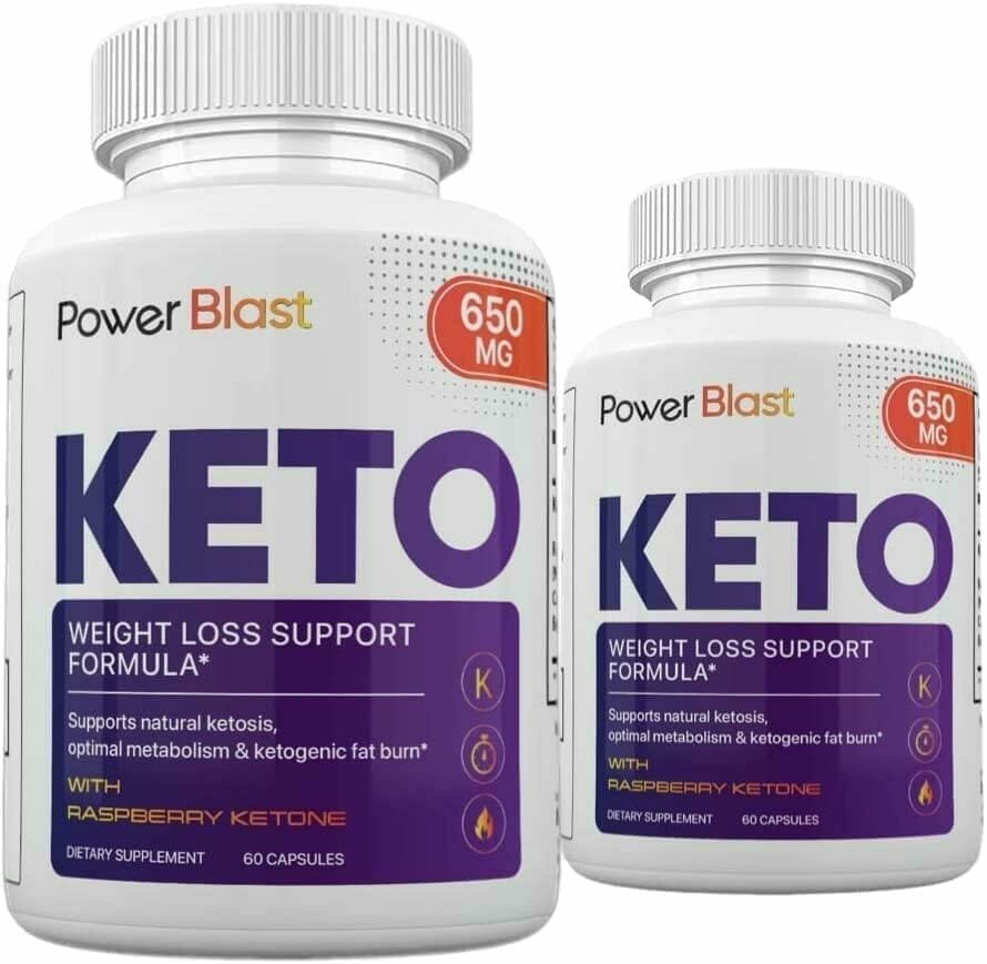 Nutra City (2 Pack) Power Blast Keto Weight Loss Support Formula, Power Blast Keto Pills 800 mg, 120 Capsules, 2 Months Supply 60 Count (Pack of 2)
