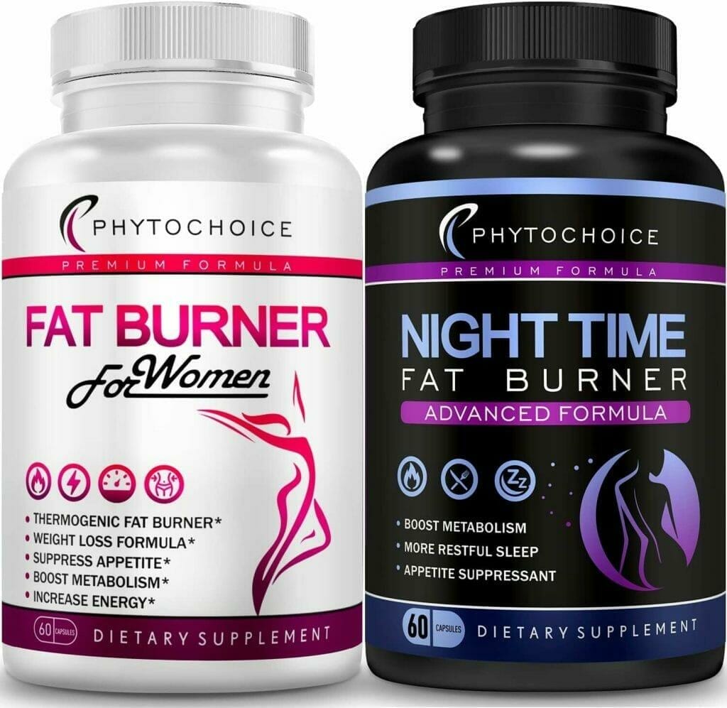 PHYTOCHOICE Day Time and Night Time Fat Burner Complex-Weight Loss Diet Pills for Women Review