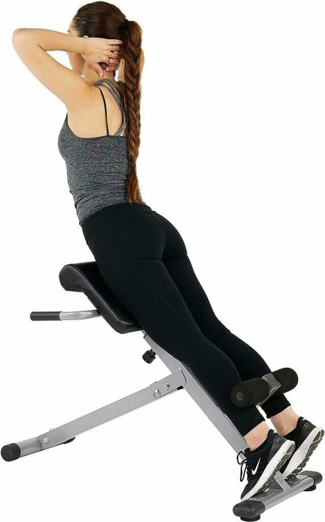 Sunny Health  Fitness Hyperextension Roman Chair Ab Workouts Sit Up Gym Bench for Home