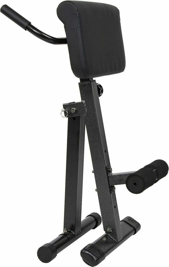 BalanceFrom Adjustable Roman Chair AB Back Hyperextension Bench with Handle, 300-Pound Capacity Black