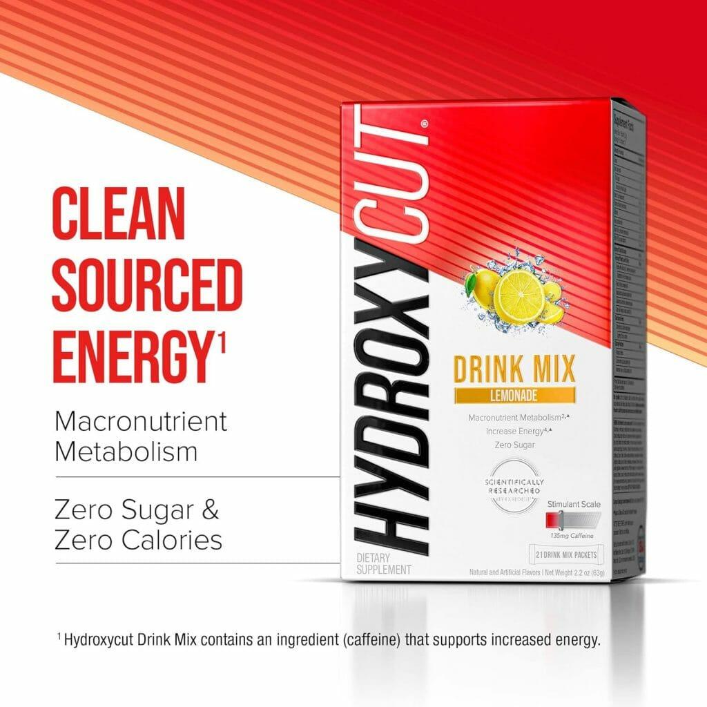 Hydroxycut Drink Mix Weight Loss Supplements, Lemonade, 21 Count (Pack of 1)