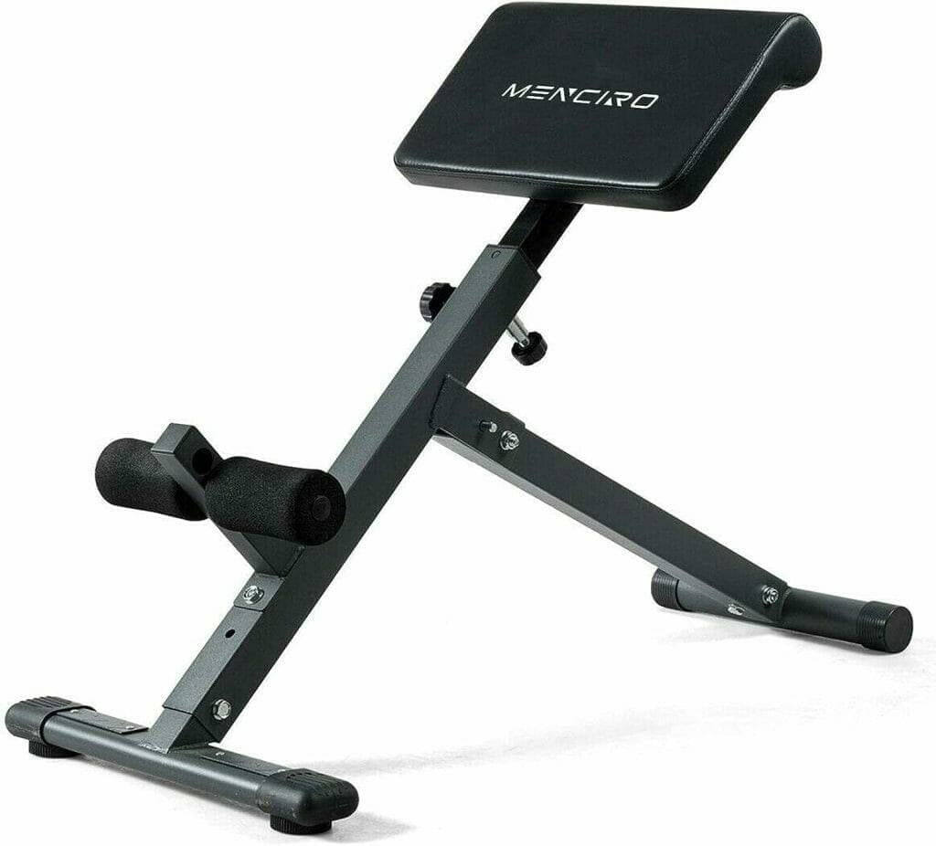 MENCIRO Roman Chair Hyperextension Bench - 40 Degree 5 Levels Adjustable Roman Chair Back Extension for Home Gym Abdominal Workout Exercise