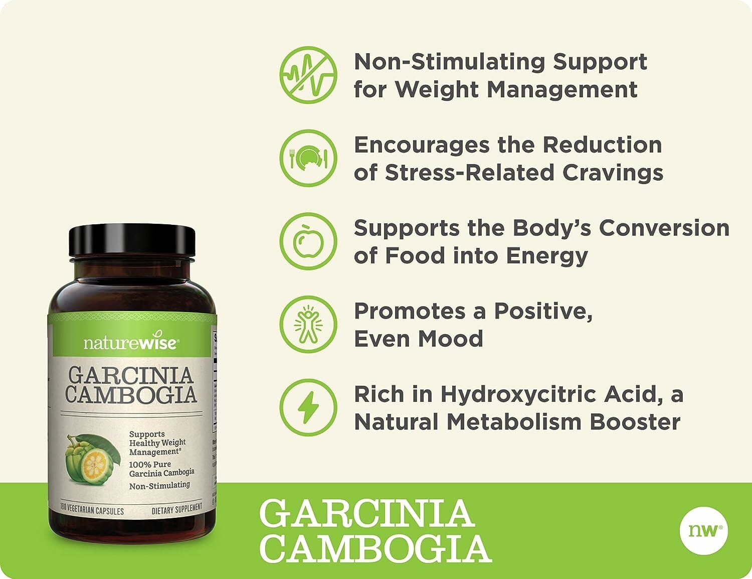 naturewise pure garcinia cambogia to boost energy 2 month supply 100 natural hca extract concentrated to 60 to metabolis 4 1