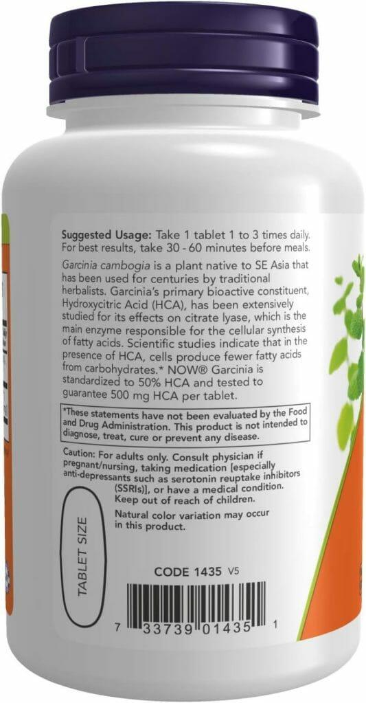 NOW Supplements, Garcinia (Garcinia Cambogia) 1,000 mg, Healthy Metabolism*,Weight Loss, 120 Tablets