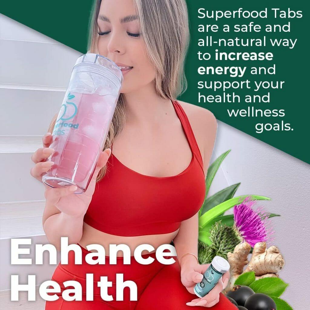 skinnytabs Superfood Tabs Detox Cleanse Drink - Fizzy Nutrition Supplement for Women and Men - Support Healthy Weight - Improve Digestive Health and Bloating Relief - Mixed Berry Flavor [30 Tablets]