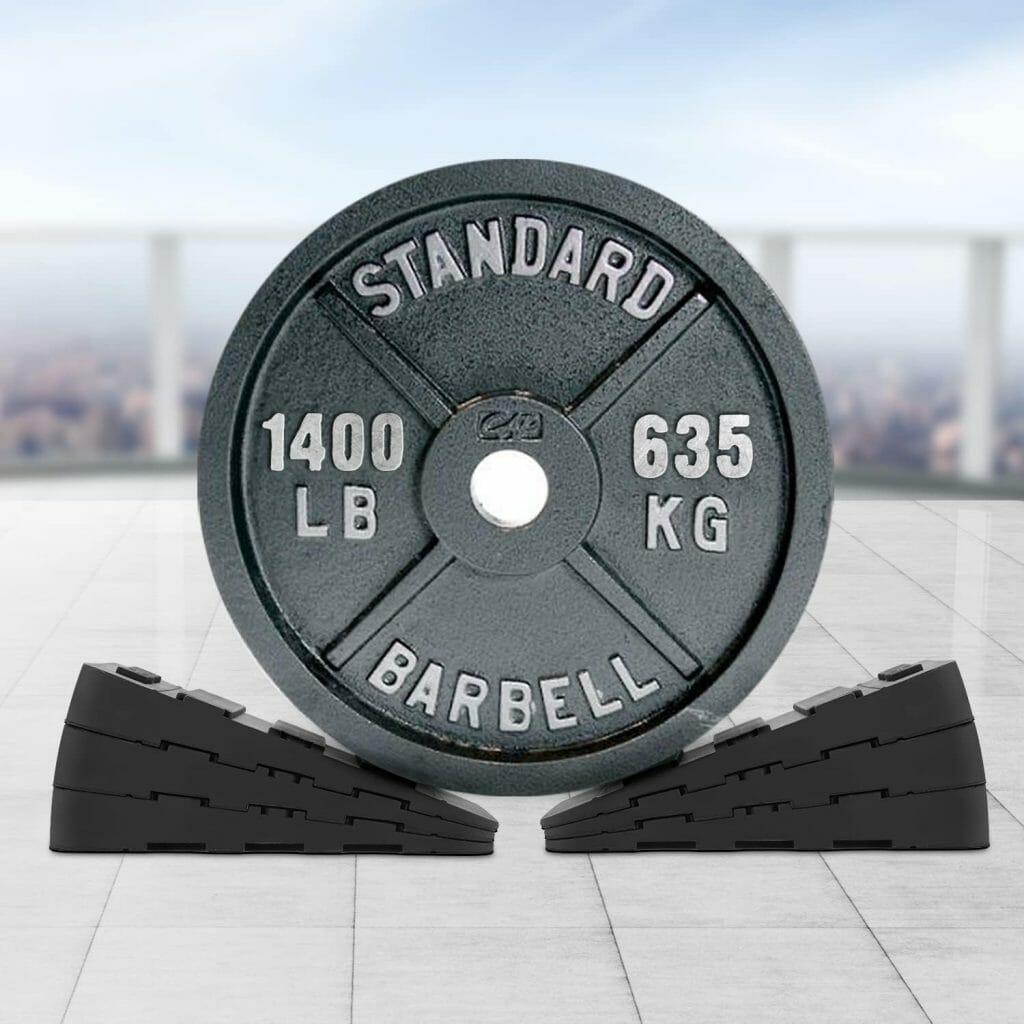 Squat Wedge Block 6PCS Adjustable Non-Slip Rubber Squat Ramp,Squat Wedge for Heel Elevated Squat,Weight Lifting,Calf Stretcher, Deadlift Squat Improve Mobility Balance and Strength Performance