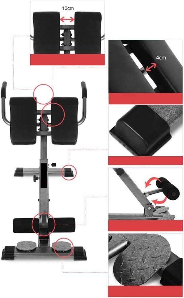 TOE Roman Chair Height-Adjustable Weightlifting Bed Sports Stretching Stool Strength Training Back Machines for Home Gym Office Max Weight 330Lbs