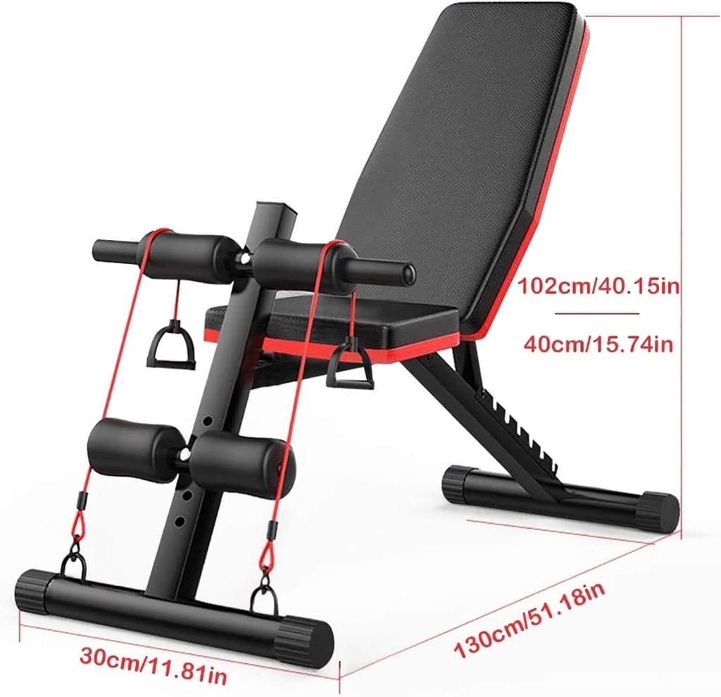 Yizc Adjustable Weight Bench,Roman Chair Sit Up Incline Decline Abs Bench Dumbbell Bench,Foldable Full Body Workout Bench Bench Press Workout Exercise Bench