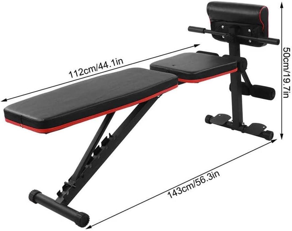 JYSD Foldable Dumbbell Bench 7 Gear Backrest Sit Up Abdominal Multifunctional Fitness Bench