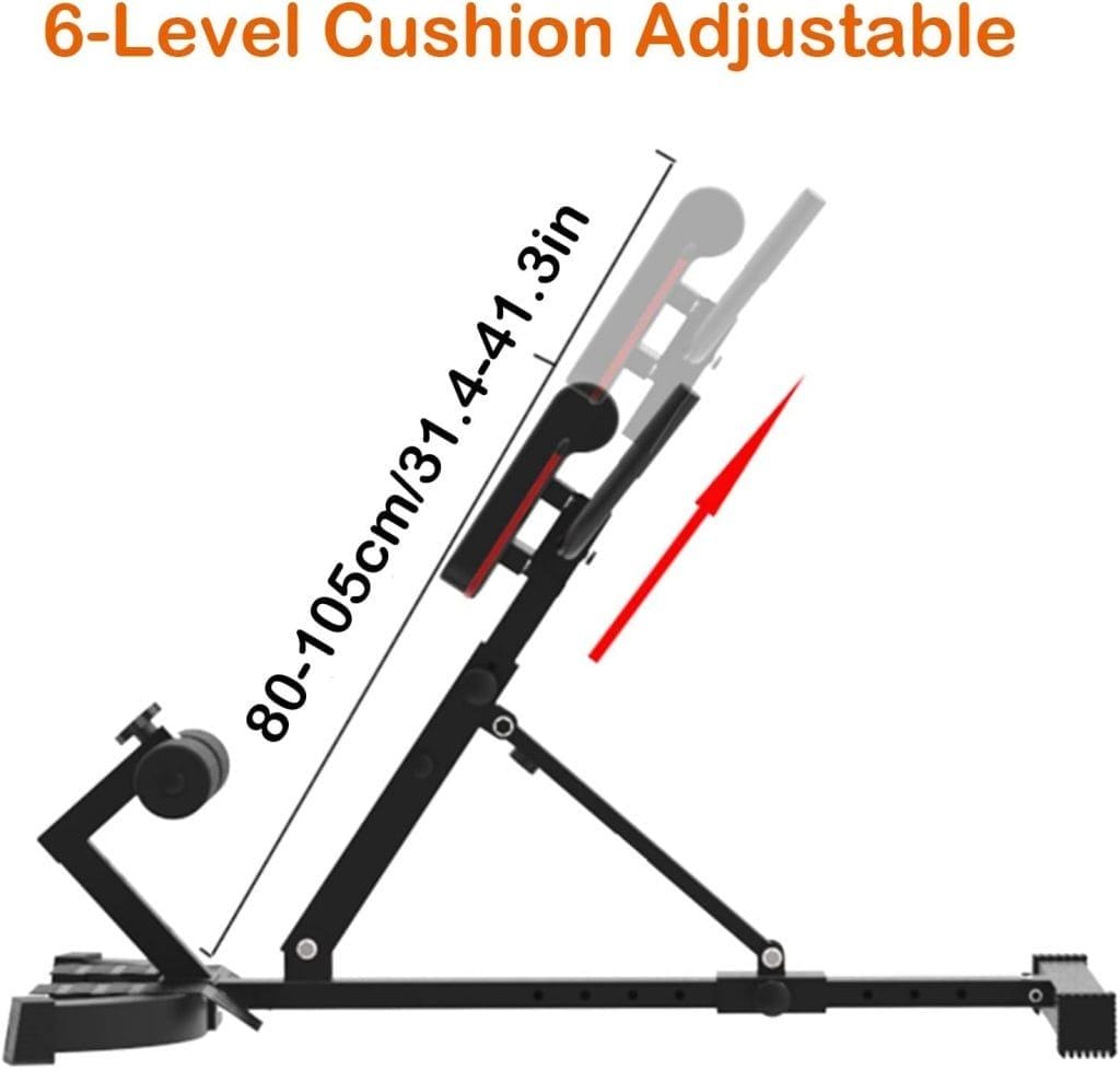 TAA 5 in 1 Roman Chair Adjustable Folding Multifunctional Weight Bench Abdominal Trainer Weightlifting Bed Sports Stretching Stool Strength Training Back Machines for Home Gym Max Weight 264lbbs