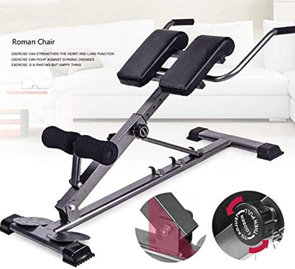 Roman Chair Back Hyper Extension Bench Adjustable Exercise Machine for Home Gym Abdominal Workout Equipment Foldable 30-40-50 Degrees Adjustable