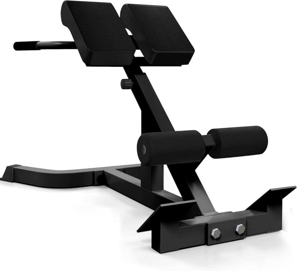 Vidar Roman Chair Back Extension Bench Adjustable Hyperextension Bench - Hamstring Back Exercise Equipment, Back Workout Machine for Home